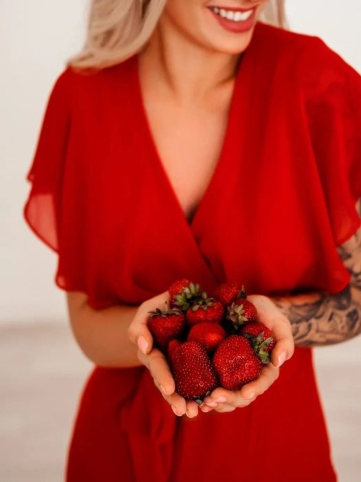 Платье шифон (красное)