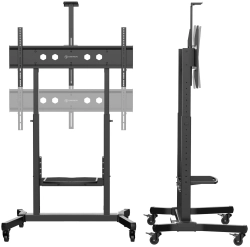 Стойка ONKRON TS1991 для телевизора с кронштейном 50"-100", мобильная, чёрная