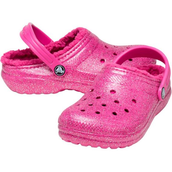 Crocs Classic Lined Glitter Clog 'Pink'