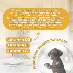 Витаминный препарат для профилактики и лечения гиповитаминозов АВЗ ВИТТРИ для собак и кошек, 20 мл