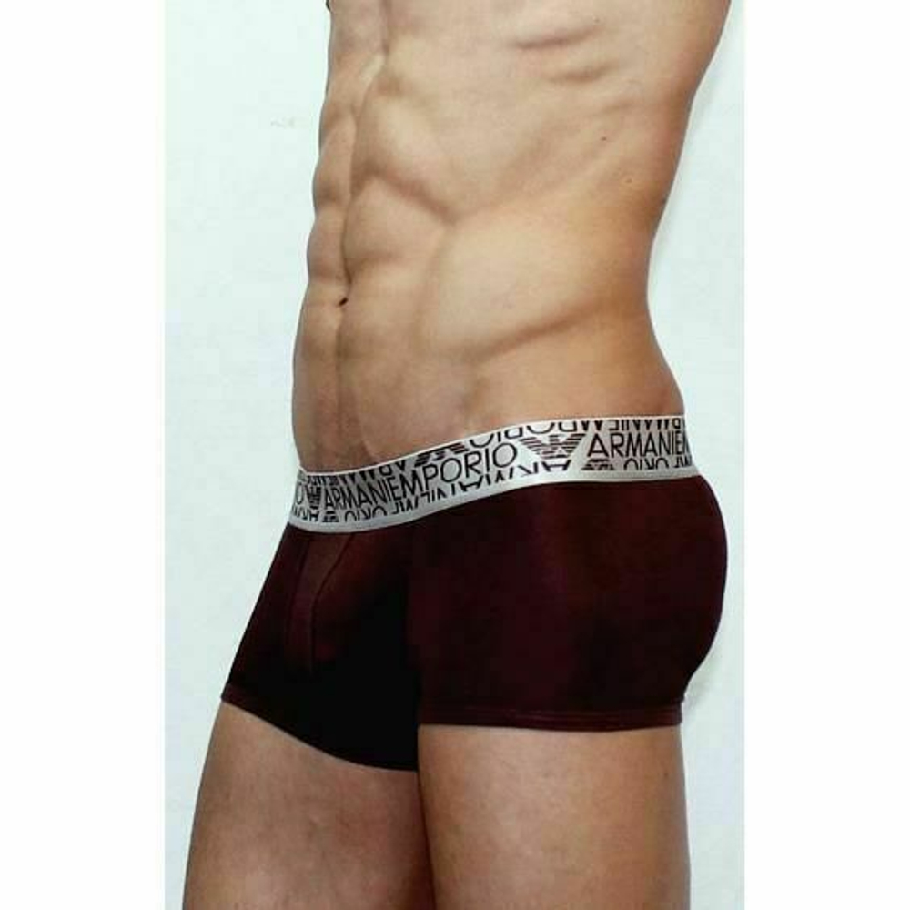 Мужские трусы боксеры модальные Emporio Armani коричневые