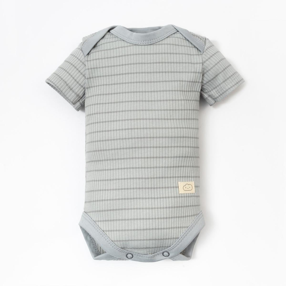 Боди "Basic line" рост 86-92 см, полоска серая 9235887 (Крошка Я)