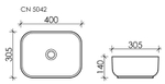 Раковина Ceramica Nova Element 40 см CN5042 белая