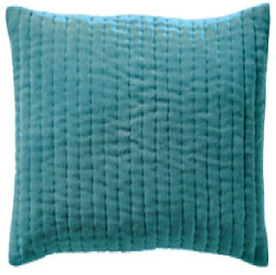 Подушка TIBET CELADON Подушка декоративная вельвет Blanc des Vosges 45x45 Бирюзовый
