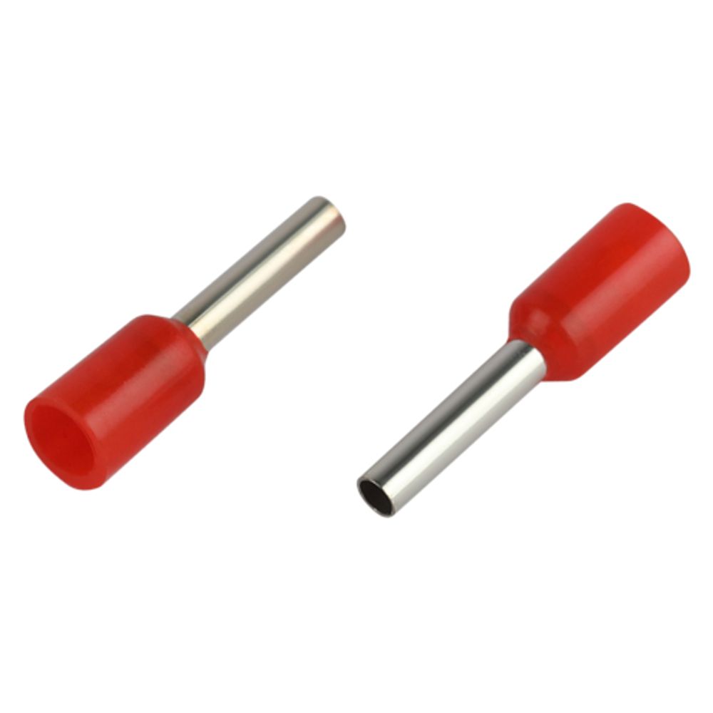 Наконечник-гильза ЭРА NO-225-61 НШвИ 1,0-8 с изолированным фланцем (упаковка 500 шт.) | Наконечники слаботочные