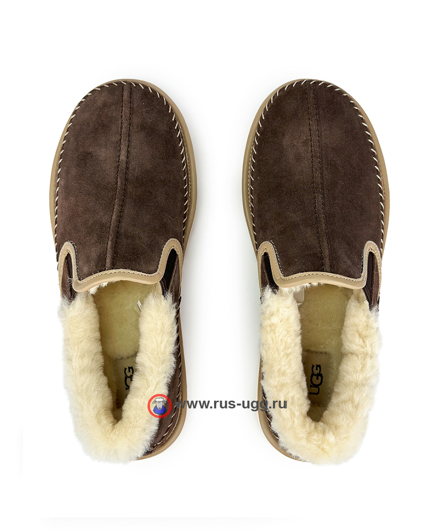 MEN'S STITCH SLIPPER - Chocolate