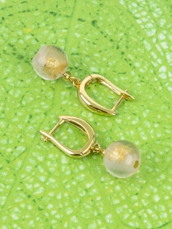 Серьги бижутерия из муранского стекла