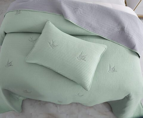 Покрывало 230x250 и 2 наволочки 50х70 Sofi De MarkO Жаклин зеленое