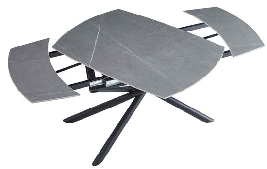 стол BRONX 120- Armani Grey Matt/ черный каркас
