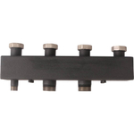 Коллектор котельной разводки ROMMER - 1"1/2 НР на 2 контура 1"1/2 НГ (до 85кВт, черная сталь)