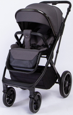 Детская коляска Peppy Tecla 3 в 1 с автокреслом Rise Milk Shadow Antrazit Chrome Edition (Графитовый)