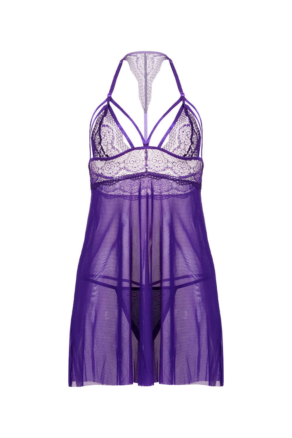 Комбинация и стринги Candy Girl Nevaeh фиолетовые OS