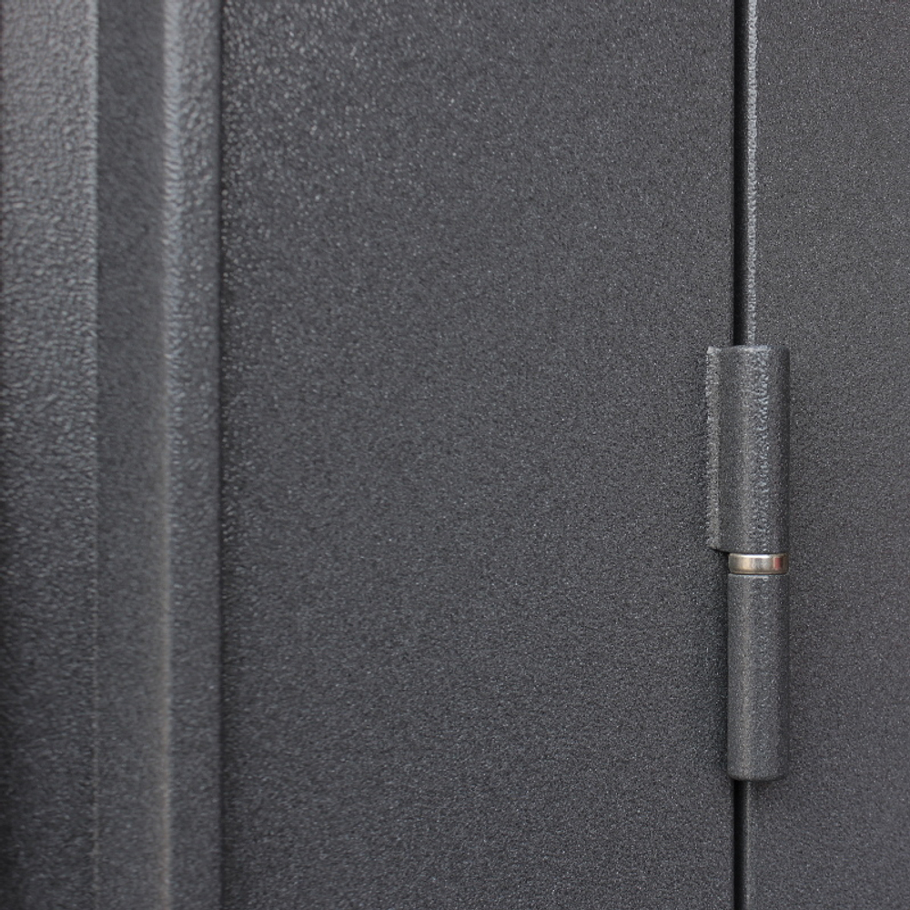 Входная металлическая дверь АСД c терморазрывом Титаниум с окном и английской решеткой Букле графит / Матовый белый