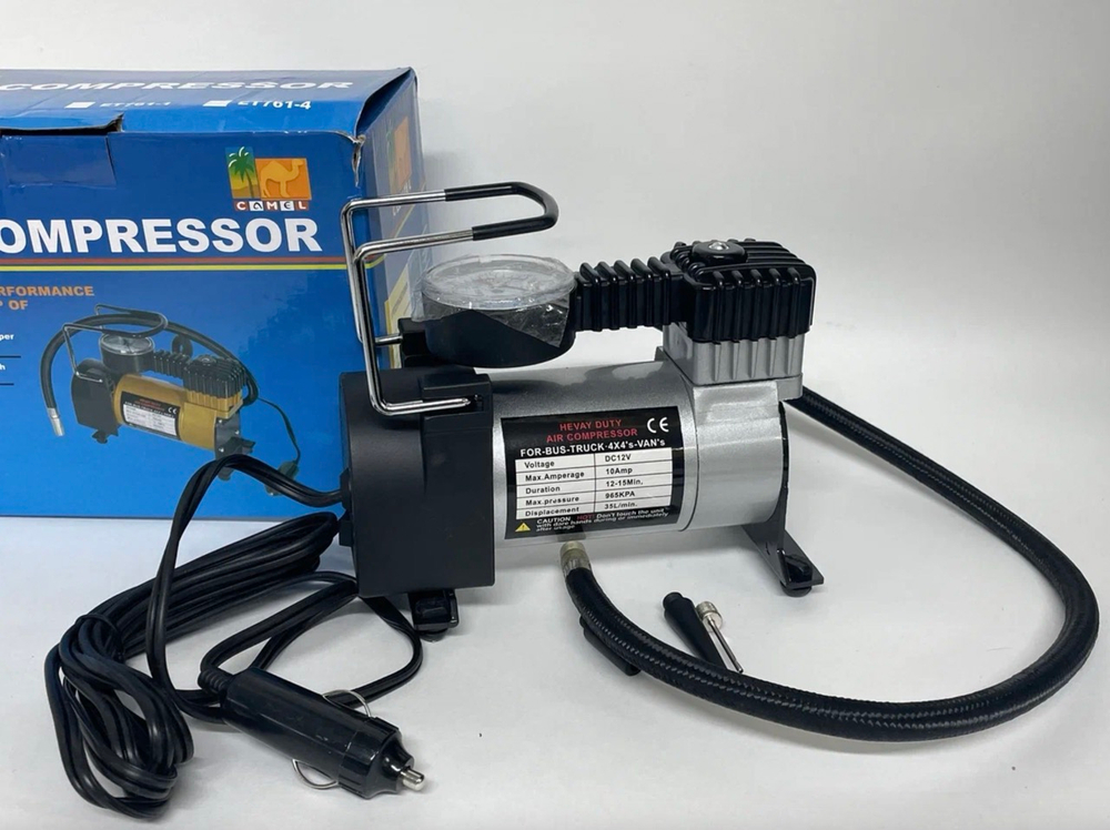Компрессор автомобильный для накачки шин, однопоршневой, 35 л / мин, 12 v, ET761-1 (1 шт.)