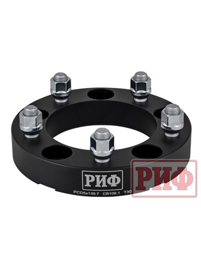 Проставки колёсные РИФ 5x139.7, ЦО 108,1 мм, толщина 30 мм, 14x1.5 (2 шт.)