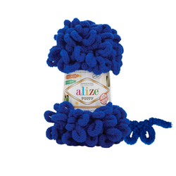Пуффи (Puffy) пряжа Alize 100%микрополиэстер 5х100г/9,2 м 984 электрик