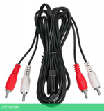 Кабель Buro BAAC024-3 2хRCA()–2xRCA() 3м черный