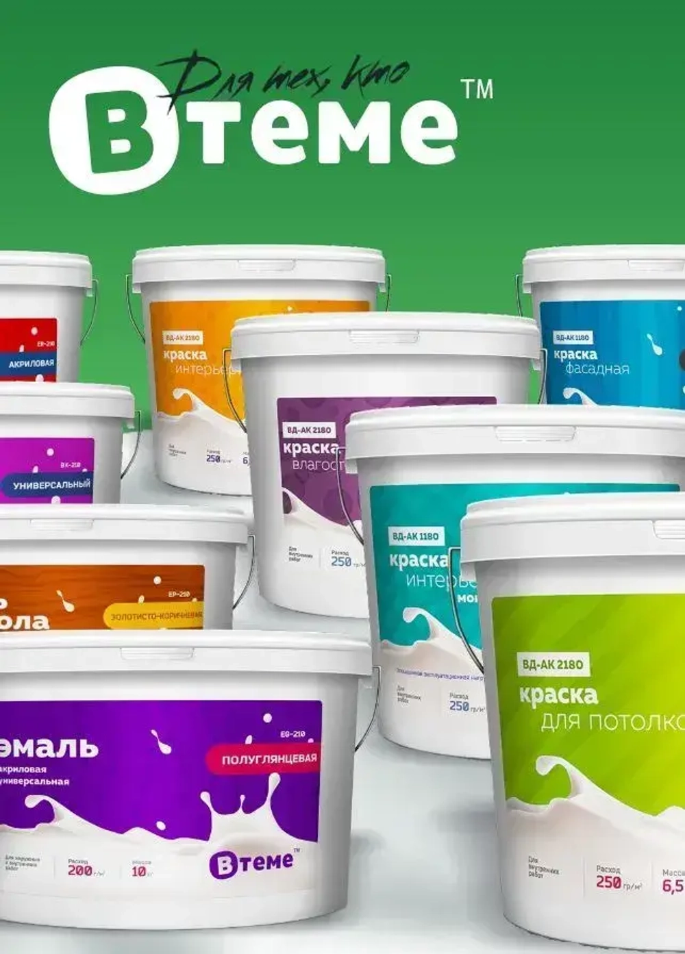 Грунтовка для стен под обои акриловая ВТеме пигментированная укрывающая белая адгезионная 10кг