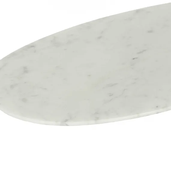 Кофейный стол Jaspire 50х30 см, черный металл, белая керамика