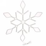 Фигура светодиодная «Снежинка» 67 см, гибкий неон, Синий (постоянное свечение)