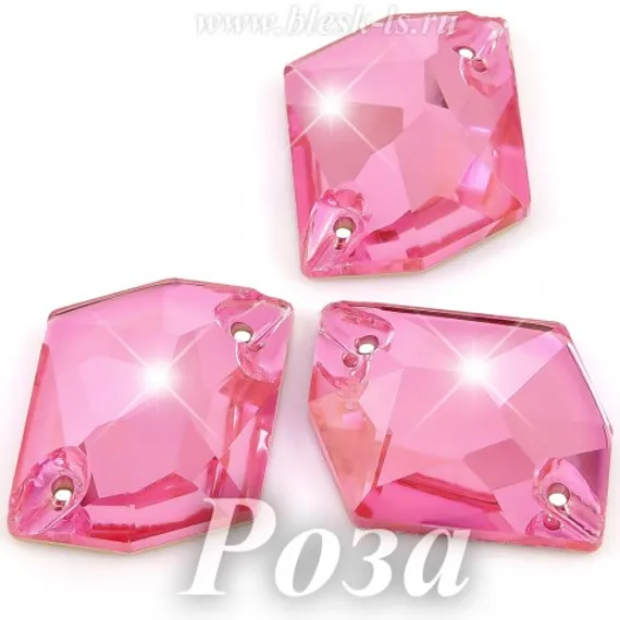 Пришивной ромб Dongzhou с 2 отверстиями, Роза