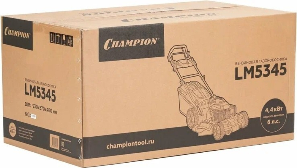 Газонокосилка бензиновая CHAMPION LM5345 самоходная