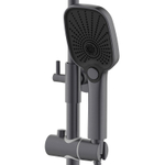 Душевая система Azario Conda с квадратным тропическим душем, керамический картридж, шланг 150 см, графит (AZ-K2311GR)