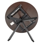 Стол Bradex Home Rudolf круглый раскладной 100-130x100x75см, Бетон слюда, чёрный