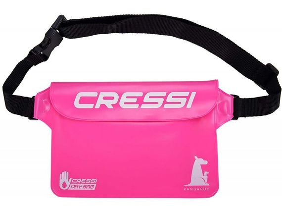 Сумка поясная Cressi герметичная Kangaroo Dry Pouch розовая