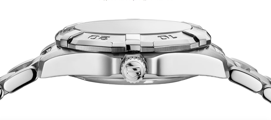 Tag Heuer WBD1314.BA0740 женские швейцарские часы AQUARACER с бриллиантами вид сбоку