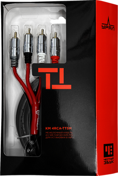 УРАЛ ТТ КМ 4RCA-TT5M ГРОМ 4RCA-4RCA 5м. межблочный кабель