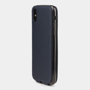 Чехол для iPhone X/XS из натуральной кожи теленка, цвета синий