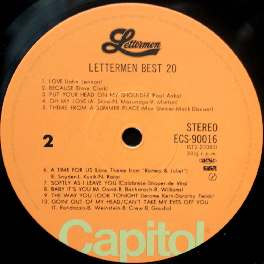 The Lettermen / Best 20 (LP)