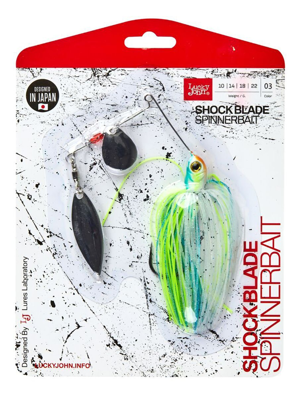 Спиннербейт Lucky John SHOCK BLADE 10.0г 002 в блистере