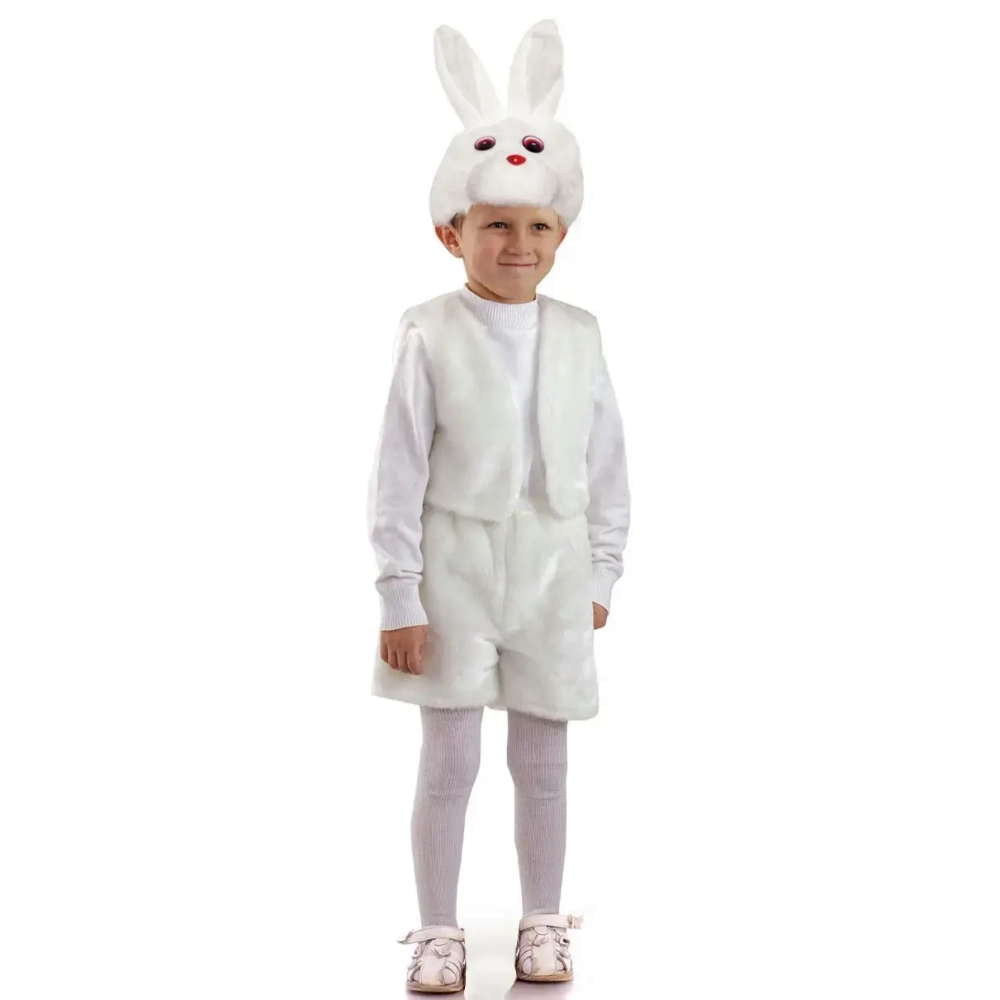 Карнавальный костюм Зайка белый