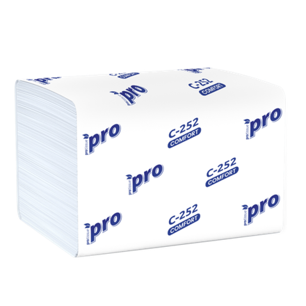 Салфетки бумажные 210*160 белые 1 слойные  200шт PROtissue 1/20 C252