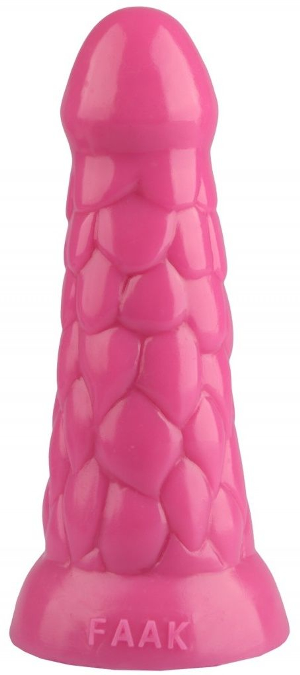 Розовая анальная рельефная втулка - 19,5 см. (Цвет: розовый)