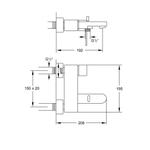 Steinberg Серия 170 Смеситель однорычажный для ванны/душа 1/2“ с керамическим картриджом, с переключателем, с защитой от обратного потока, хром 170 1100