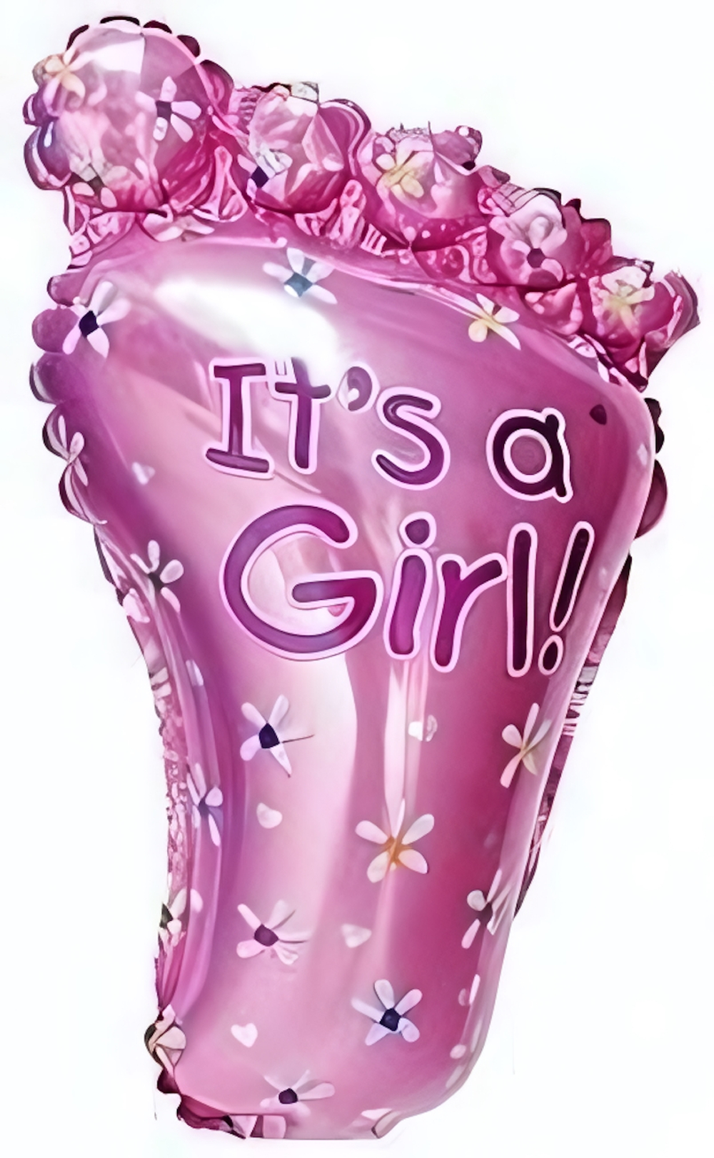 Шар ФИГУРА/14 Стопа девочки розовая 35 см (Микрос)