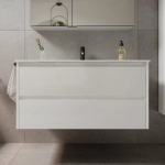 Тумба с раковиной Sancos Libra LB100W белый глянец