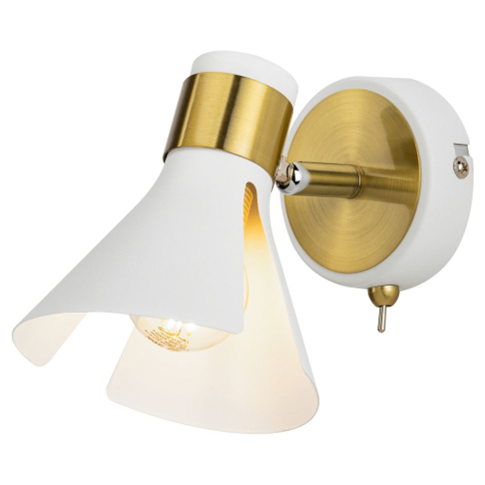 Светильник настенно-потолочный спот Rivoli Maira 7054-701 1 х Е14 40 Вт поворотный с выключателем | Rivoli