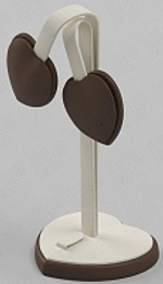 Подставка для гарнитура/ушки сердечки/4 отверстия/язычок/накладка/основание сердечко/Н-130 мм.