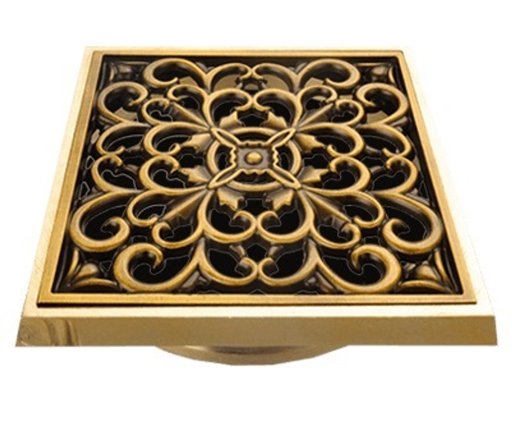 Решетка "Узоры" для трапа Bronze de Luxe 21962