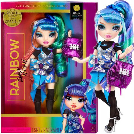 Кукла Rainbow High Junior модная кукла Holly De'Vious (синяя) Холли 590439