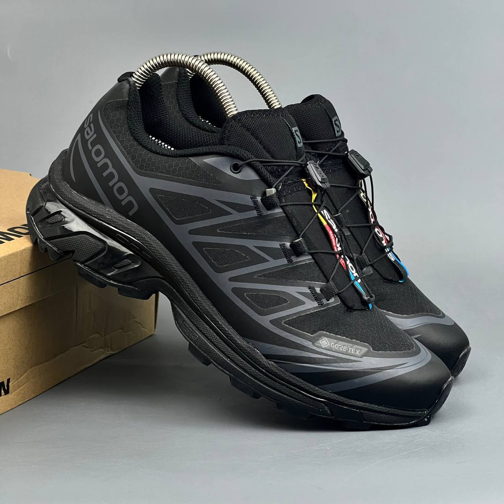 Кроссовки Salomon XT6 GoreTex ТЕРМО #415 (черн.)