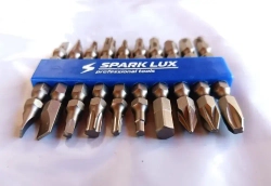 Биты двухсторонние для шуроповерта (длина 65 мм) , хром-ванадий Cr-V , 10 штук/ набор бит двухсторонних Spark L