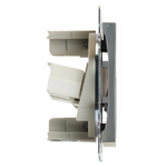 Розетка компьютерная 2-местная RJ-45 (механизм) STEKKER GLS00-7109-06 , серия Катрин, графит 50008