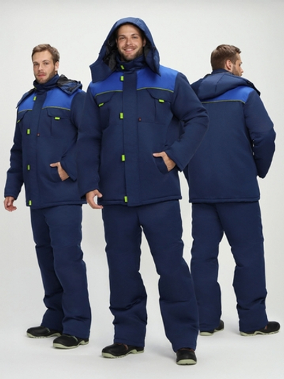 Костюм зимний Фаворит-1 (тк.Смесовая,210) брюки, т.синий/васильковый