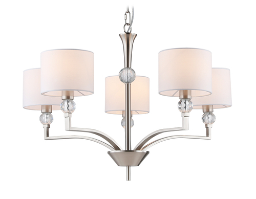 Светильник подвесной LH71121/5 SN/WH никель/белый E14/5 max 40W D660*880