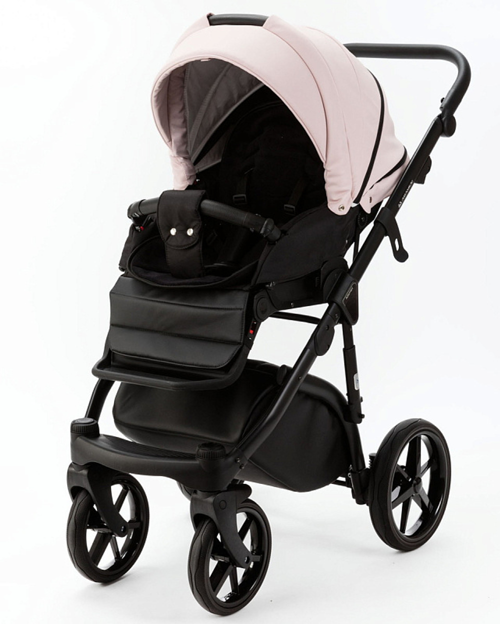 Детская коляска Adamex Nola Deluxe 2 в 1 N-SA15 (РОЗ. ПУДРА КОЖА)